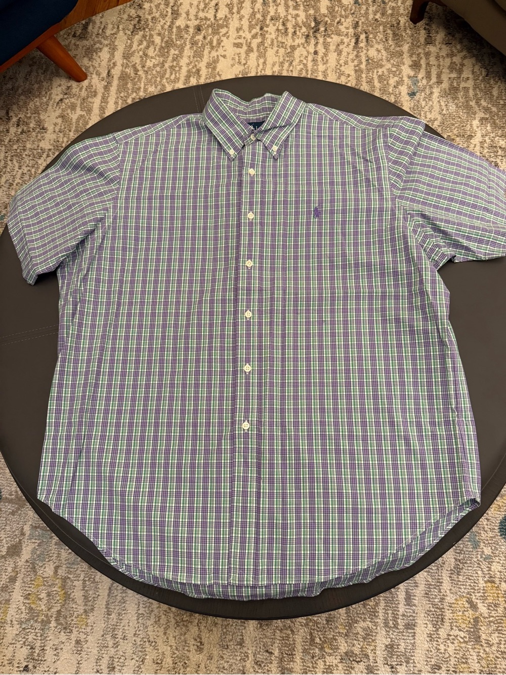 Ralph Lauren Classic Fit Men’s XL Plaid Short Sleeve Button Up Shirt
